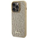 Guess iPhone 15 Pro Disco Metal Script Deksel Gull