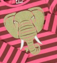 DYR Cph Kjole   Dyrzanzi   Dk Brick/Spicy Pink Elefant   DYR   3 år 98   Kjole Rosa Rød
