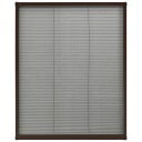 Plissert insektskjerm for vindu aluminium brun 60x80 cm