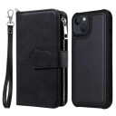 KT Multifunctional Series iPhone 14 Lommebok-deksel Svart