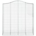 vidaXL Gabionkurv buet 200x50x200/220 cm galvanisert jern