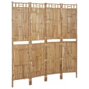 vidaXL Romdeler 4 paneler bambus 160x180 cm