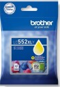 Brother LC552XLY gul blekkpatron 1500 sider