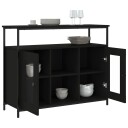 vidaXL Skjenk svart 100x35x80 cm konstruert tre