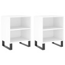 vidaXL Nattbord 2 stk hvit 40x30x50 cm konstruert tre
