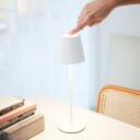 One bordlampe oppladbar 3W IP54 dimbar Hvit
