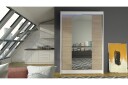 Liverpool Garderobe med Speil 120x200 cm - Brun/Hvit