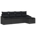vidaXL Sofa sett med pute 6 pcs polyrotting