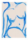 Blue Contour Nude Poster Plakat / 70x100cm