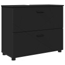 vidaXL Baderomsskap Svart 76,5 x 35 x 64 cm Konstruert tre & Metall