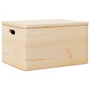 vidaXL Trekasse med lokk og håndtak 40x30x23 cm heltre furu