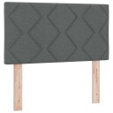  Sengegavl Diamantblokker Design Mørkegrå 80 cm Stoff
