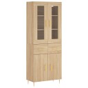 vidaXL Highboard sonoma eik 69,5x34x180 cm konstruert tre 8720845479466