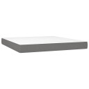 vidaXL Pocket Spring Sengemadrass Medium Mørkegrå 160x200x20 cm Stoff
