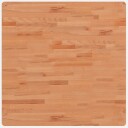 vidaXL Bordplate 80x80x2,5 cm firkantet heltre bøketre