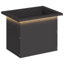 vidaXL Hageplantekasse med LED Svart 30 x 40 x 30 cm Stål