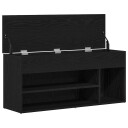 Skobenk svart eik 102x30,5x45 cm konstruert tre