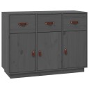 vidaXL Skjenk grå 100x40x75 cm heltre furu