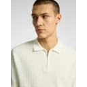Selected Slhcran Ss Knit Structure Half Zip Polo - Cream - M