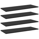 vidaXL Hylleplater 4 stk svart 80x30x1,5 cm sponplate