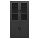 vidaXL Kontorskap antrasitt 90x40x180 cm stål