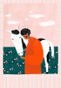 Vibrant Girl and Horse Plakat / 50x70cm