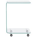 vidaXL Salongbord klart 45x40x63 cm herdet glass