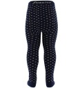 Fuzzies Strømpebukser Navy m. Beige Prikker 122/128 Strømpebukser Blå 122 128
