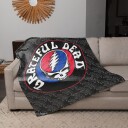 Rocksax Grateful Dead Logo Sherpa Fleece Blanket 60 in x 80 in 78899454