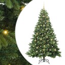  Kunstig juletre med 300 LED med stativ grønn 210 cm PE og PVC
