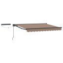 vidaXL Elektrisk Utrekkbar Markise Gråbrun 4,5 × 3,5 m