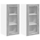  Hengende skap med lagring Riga 2 pcs Grå Sonoma 40 x 31 x 80 cm