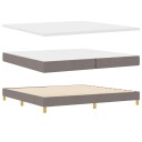  Rammemadrass med madrass Lys brun 200x200 cm Stoff