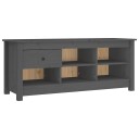 vidaXL Skoskap gr? 110x38x45,5 cm heltre furu