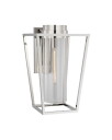 Visual Comfort Presidio Bracketed Sconce Polished Nickel/Clear Glass M