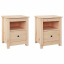 vidaXL Nattbord 2 stk 40x35x49 heltre furu