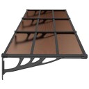 vidaXL Skjermtak svart 358,5x90 cm polykarbonat