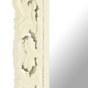 vidaXL Håndskåret speil hvit 110x50 cm heltre mango