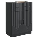  Serviesskap med skuff Svart 66 x 34,5 x 87 cm Konstruert tre