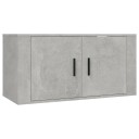  Vegghengte TV benker 2 stk betonggrå 80x34,5x40 cm