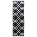 vidaXL Teppe Runner LESAKA Svart og hvit 50 x 150 cm Diamant fløyel