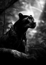 Posterbox Majestic Black Panther Plakat Plakat / 21x30cm