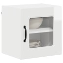  Kjøkkenskap med hylle 2 pcs Høyglanset hvit 40 x 31 x 40 cm
