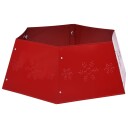 vidaXL Juletreskjørt rødt Ø68x25 cm