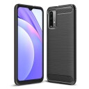 INCOVER Xiaomi Poco M3 Brushed Carbon Fiber Deksel - Svart