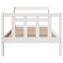  Sengeramme uten madrass hvit 90x190 cm heltre furu 3306567