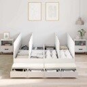 Oppbevarings Seng Ramme Hvit 135x190 cm