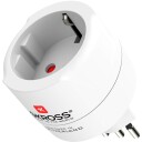 Skross Reiseadapter Europa til Sveits, Italia og Brasil - 2500W Hvit