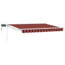 vidaXL Manuell utvidbar markise med LED lamper 3 x 2,5 m