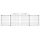 vidaXL Gabionkurver buede 7 stk 300x50x80/100 cm galvanisert jern